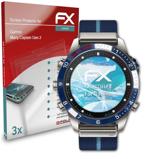 atFoliX FX-ActiFleX Displayschutzfolie für Garmin Marq Captain (Gen 2)