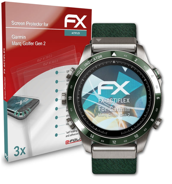 atFoliX FX-ActiFleX Displayschutzfolie für Garmin Marq Golfer (Gen 2)