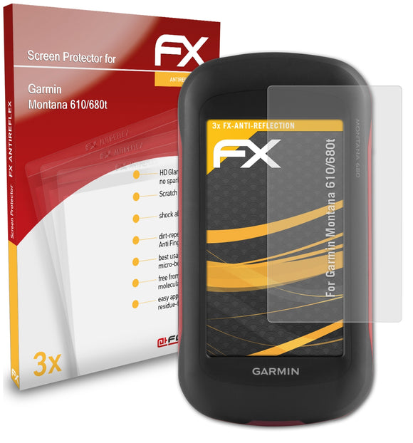 atFoliX FX-Antireflex Displayschutzfolie für Garmin Montana 610/680t