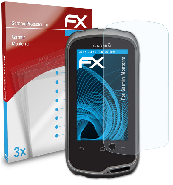 atFoliX FX-Clear Schutzfolie für Garmin Monterra
