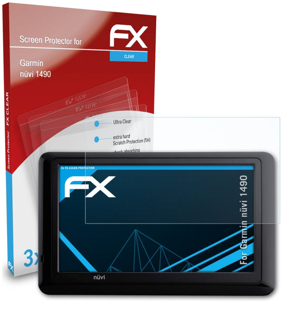 atFoliX FX-Clear Schutzfolie für Garmin nüvi 1490