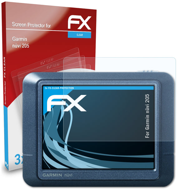 atFoliX FX-Clear Schutzfolie für Garmin nüvi 205