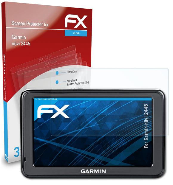 atFoliX FX-Clear Schutzfolie für Garmin nüvi 2445