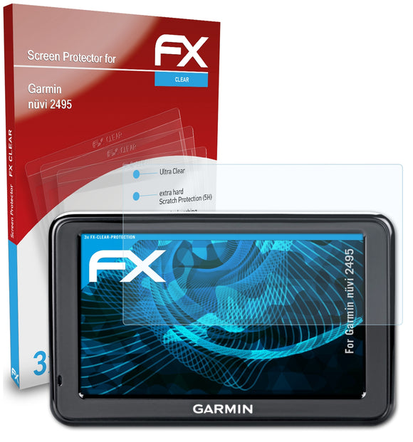 atFoliX FX-Clear Schutzfolie für Garmin nüvi 2495