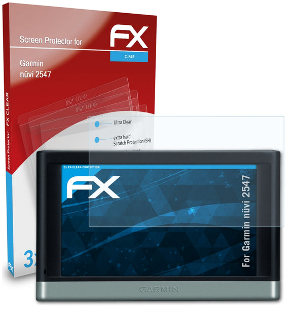 atFoliX FX-Clear Schutzfolie für Garmin nüvi 2547