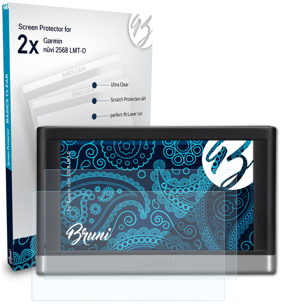 Bruni Basics-Clear Displayschutzfolie für Garmin nüvi 2568 LMT-D