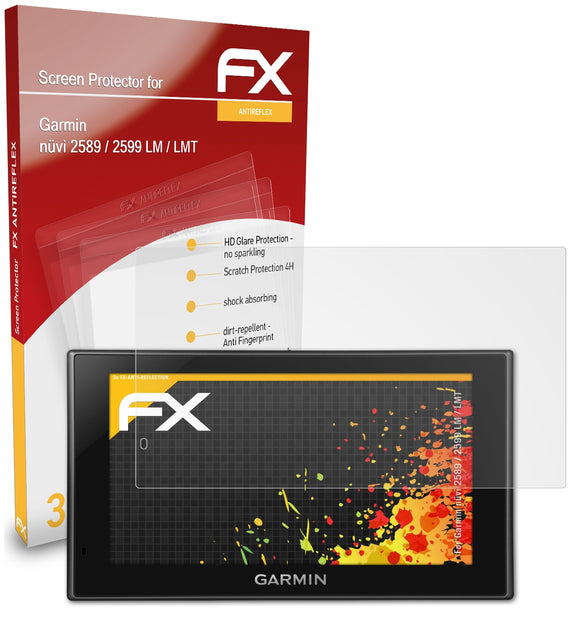atFoliX FX-Antireflex Displayschutzfolie für Garmin nüvi 2589 / 2599 (LM / LMT)