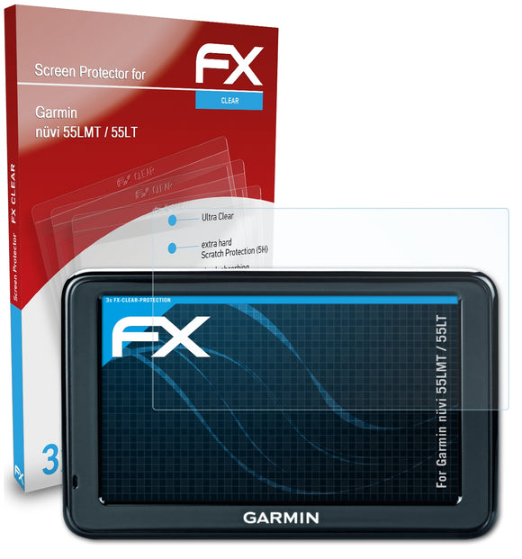 atFoliX FX-Clear Schutzfolie für Garmin nüvi 55LMT / 55LT