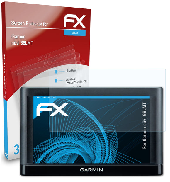atFoliX FX-Clear Schutzfolie für Garmin nüvi 66LMT