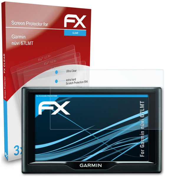 atFoliX FX-Clear Schutzfolie für Garmin nüvi 67LMT