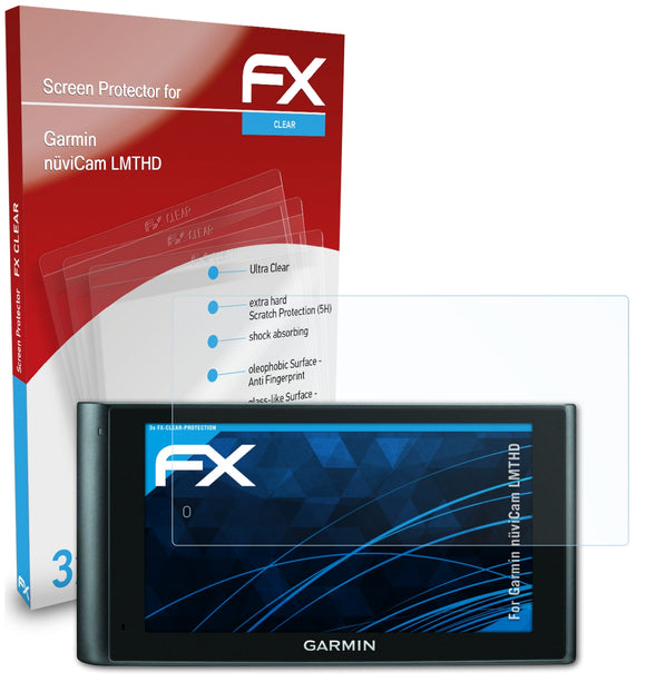 atFoliX FX-Clear Schutzfolie für Garmin nüviCam LMTHD
