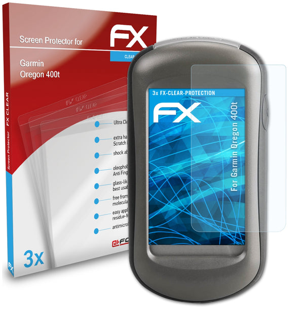 atFoliX FX-Clear Schutzfolie für Garmin Oregon 400t