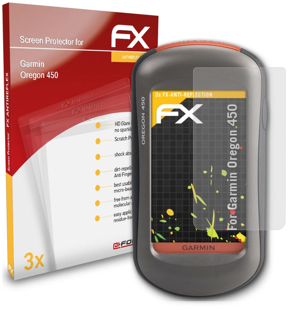 atFoliX FX-Antireflex Displayschutzfolie für Garmin Oregon 450