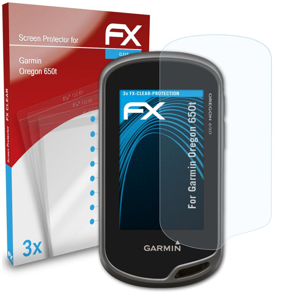 atFoliX FX-Clear Schutzfolie für Garmin Oregon 650t