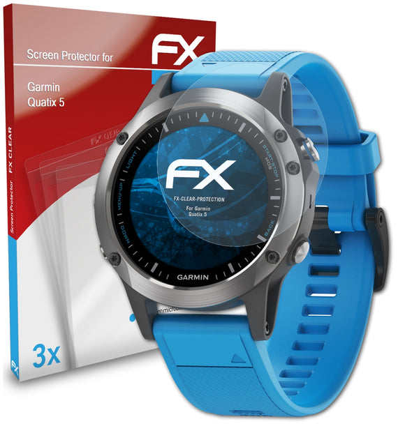 atFoliX FX-Clear Schutzfolie für Garmin Quatix 5