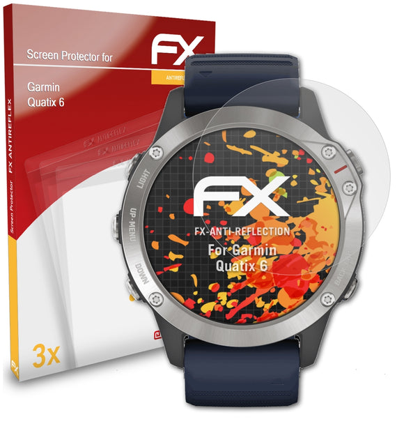 atFoliX FX-Antireflex Displayschutzfolie für Garmin Quatix 6