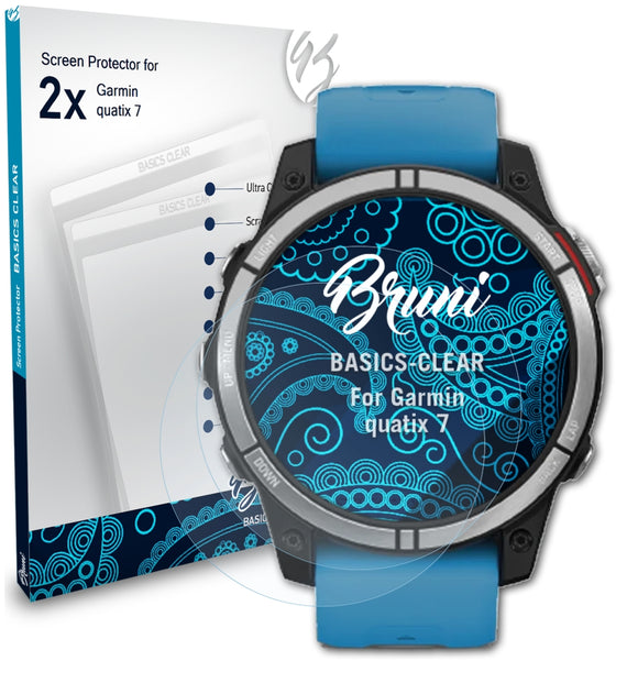 Bruni Basics-Clear Displayschutzfolie für Garmin quatix 7