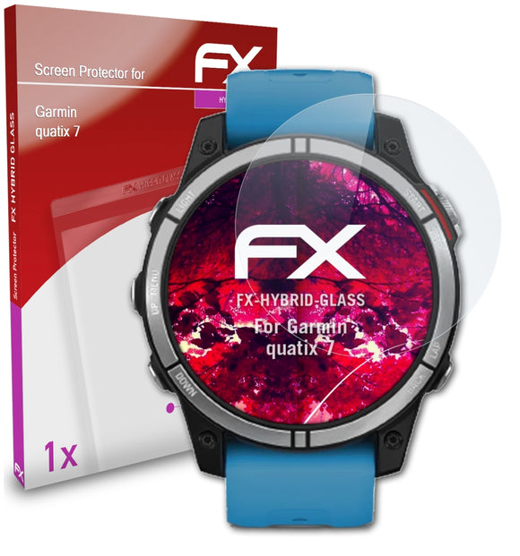 atFoliX FX-Hybrid-Glass Panzerglasfolie für Garmin quatix 7