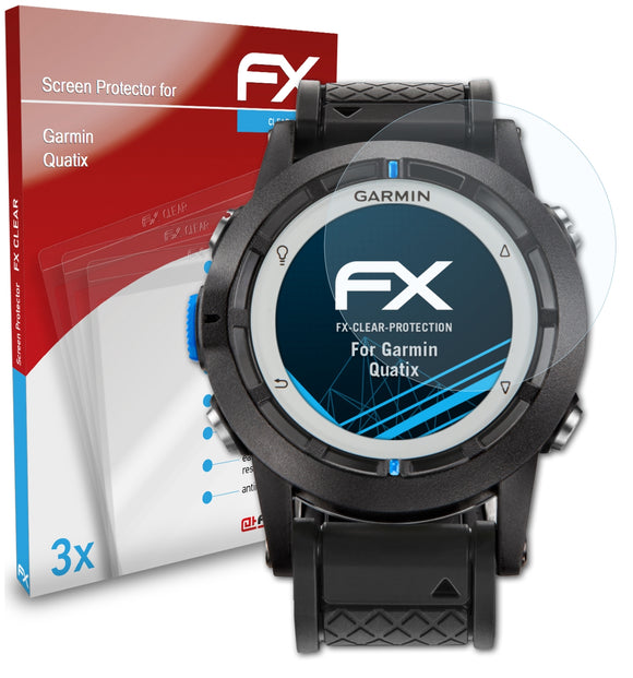 atFoliX FX-Clear Schutzfolie für Garmin Quatix
