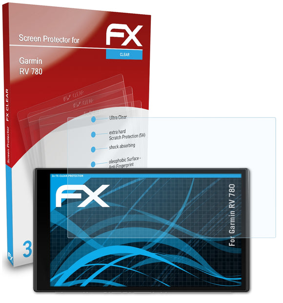 atFoliX FX-Clear Schutzfolie für Garmin RV 780