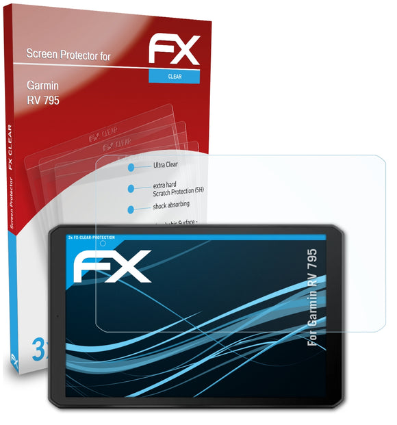 atFoliX FX-Clear Schutzfolie für Garmin RV 795
