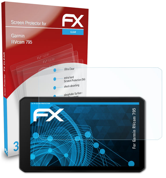 atFoliX FX-Clear Schutzfolie für Garmin RVcam 795