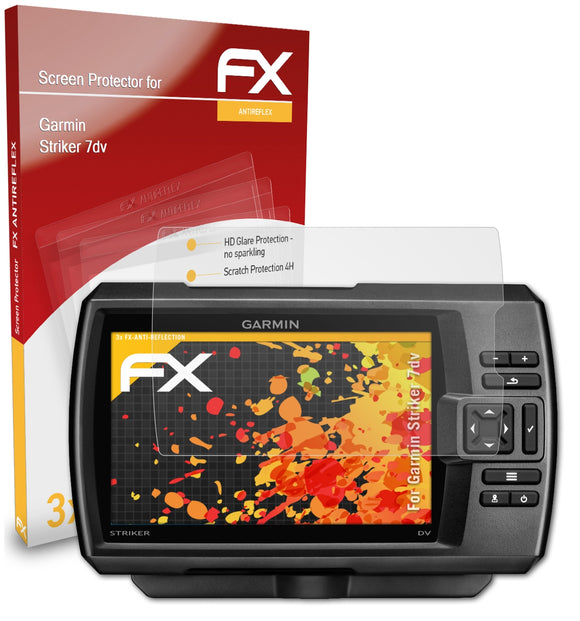 atFoliX FX-Antireflex Displayschutzfolie für Garmin Striker 7dv