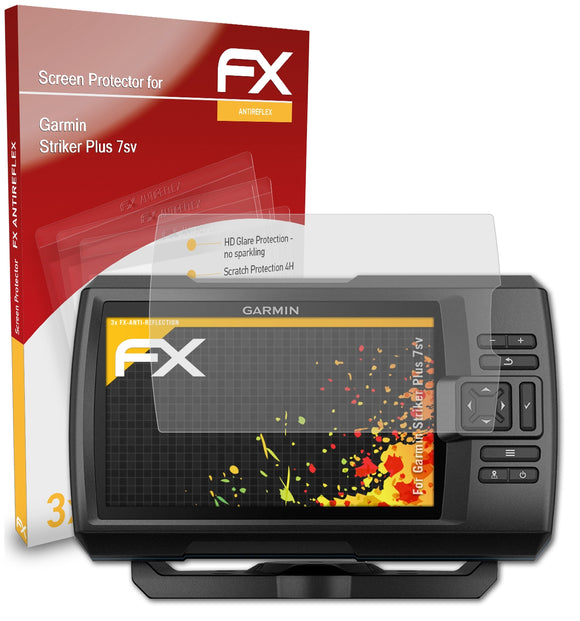atFoliX FX-Antireflex Displayschutzfolie für Garmin Striker Plus 7sv
