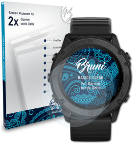 Bruni Basics-Clear Displayschutzfolie für Garmin tactix Delta