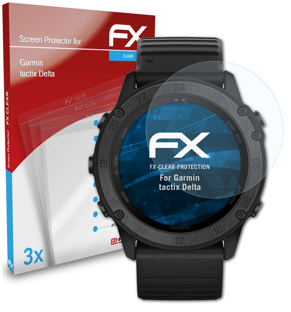 atFoliX FX-Clear Schutzfolie für Garmin tactix Delta