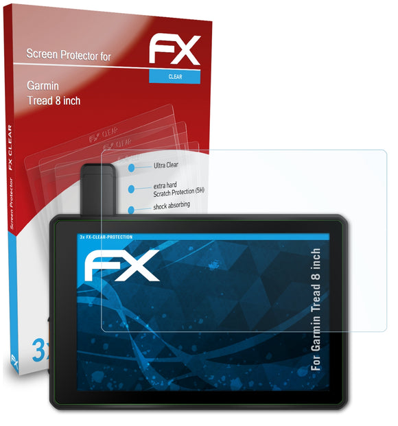 atFoliX FX-Clear Schutzfolie für Garmin Tread (8 inch)