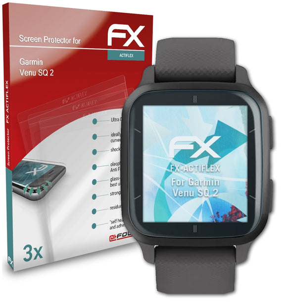 atFoliX FX-ActiFleX Displayschutzfolie für Garmin Venu SQ 2