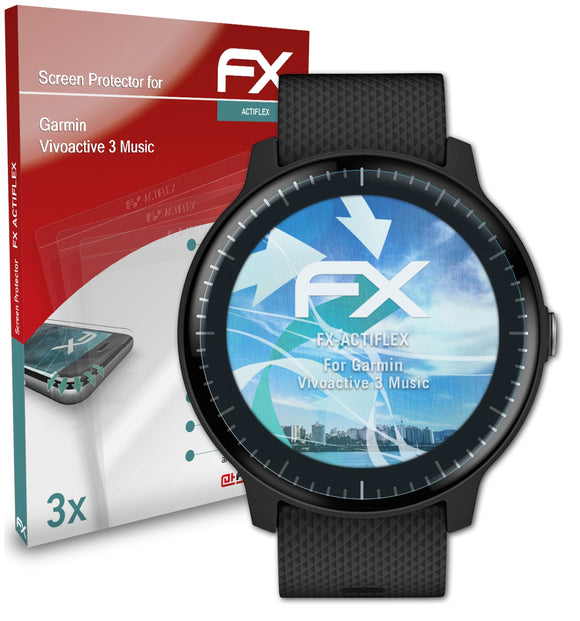 atFoliX FX-ActiFleX Displayschutzfolie für Garmin Vivoactive 3 Music