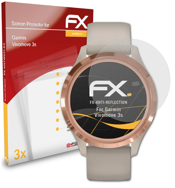 atFoliX FX-Antireflex Displayschutzfolie für Garmin Vivomove 3s