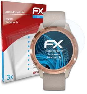 atFoliX FX-Clear Schutzfolie für Garmin Vivomove 3s