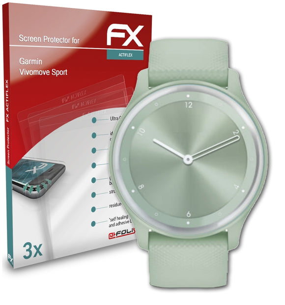 atFoliX FX-ActiFleX Displayschutzfolie für Garmin Vivomove Sport