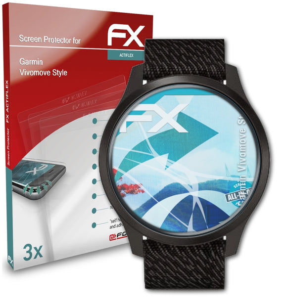 atFoliX FX-ActiFleX Displayschutzfolie für Garmin Vivomove Style