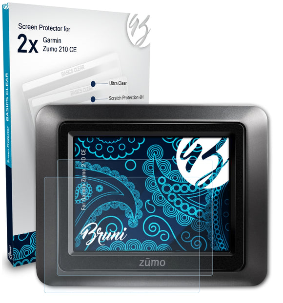 Bruni Basics-Clear Displayschutzfolie für Garmin Zumo 210 CE