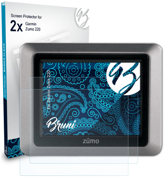 Bruni Basics-Clear Displayschutzfolie für Garmin Zumo 220