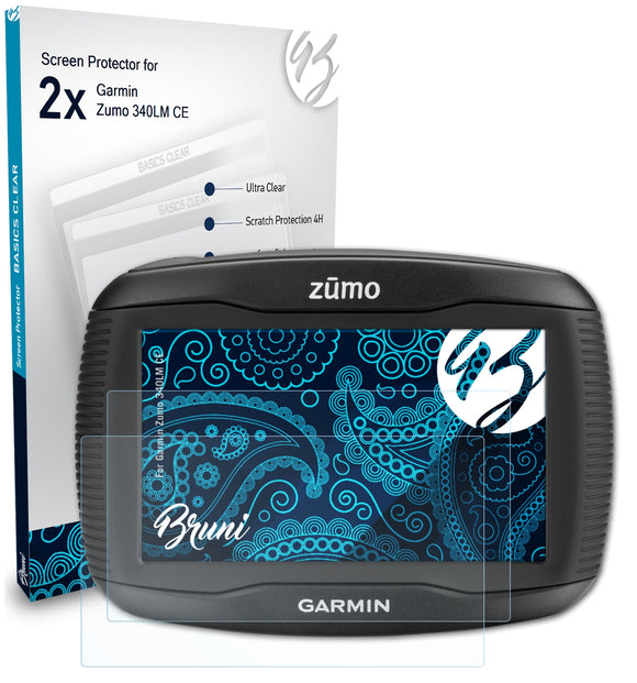 Bruni Basics-Clear Displayschutzfolie für Garmin Zumo 340LM CE