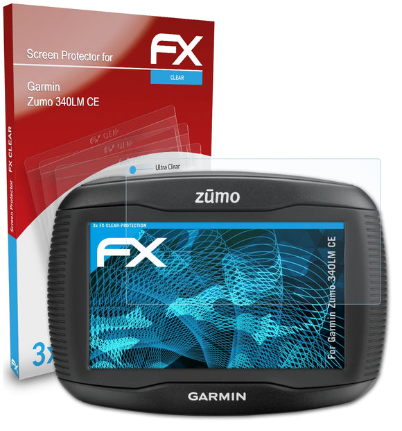 atFoliX FX-Clear Schutzfolie für Garmin Zumo 340LM CE