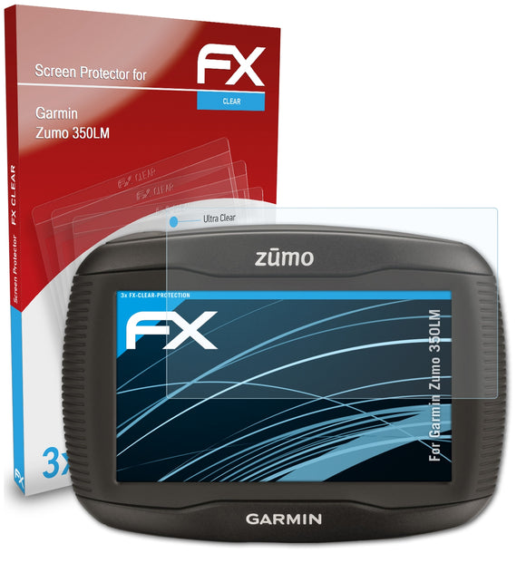 atFoliX FX-Clear Schutzfolie für Garmin Zumo 350LM