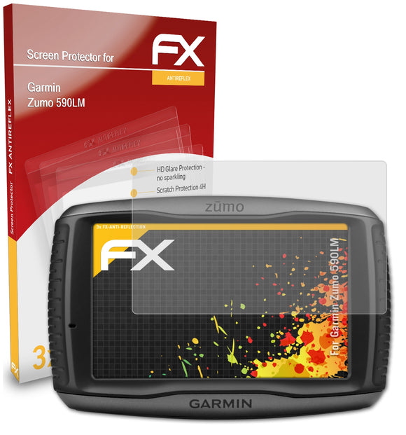 atFoliX FX-Antireflex Displayschutzfolie für Garmin Zumo 590LM