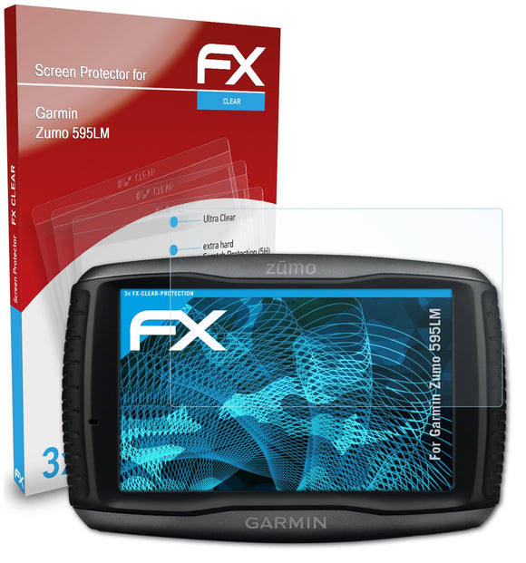 atFoliX FX-Clear Schutzfolie für Garmin Zumo 595LM
