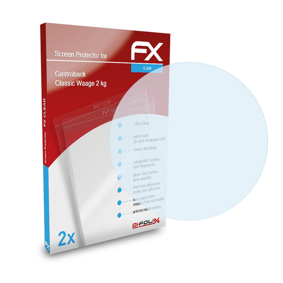 atFoliX FX-Clear Schutzfolie für Gastroback Classic Waage 2 kg