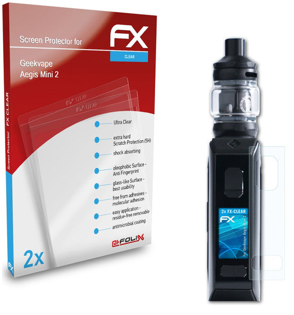 atFoliX FX-Clear Schutzfolie für Geekvape Aegis Mini 2