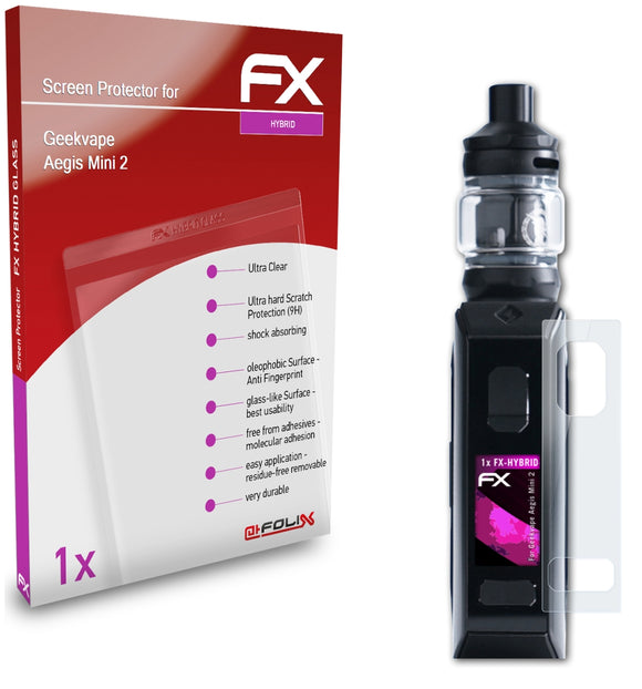 atFoliX FX-Hybrid-Glass Panzerglasfolie für Geekvape Aegis Mini 2