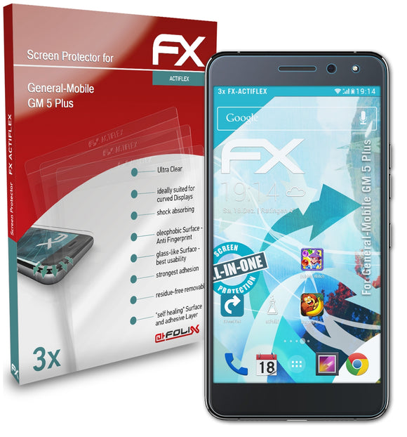 atFoliX FX-ActiFleX Displayschutzfolie für General-Mobile GM 5 Plus