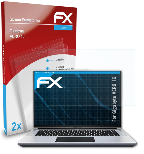 atFoliX FX-Clear Schutzfolie für Gigabyte AERO 16