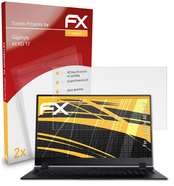 atFoliX FX-Antireflex Displayschutzfolie für Gigabyte AERO 17